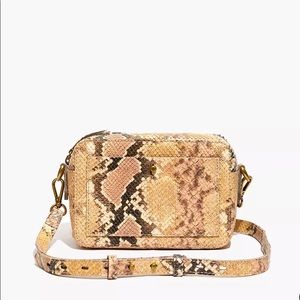 Madewell Transport Camera Bag Snake Embossed